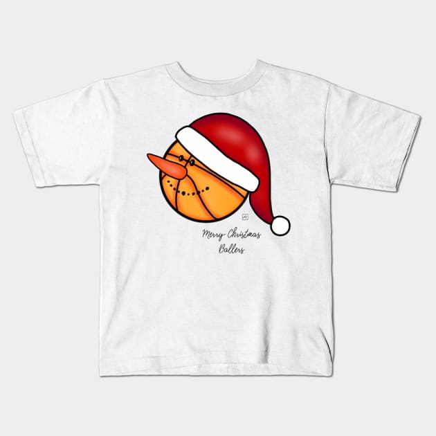 Merry Christmas ballers Kids T-Shirt by nasia9toska